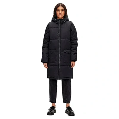Image of Object NOS Women&#039;s Objzhanna L/s Long Jacket Noos Coat, Black (Black Black), 10 (Size: Small)