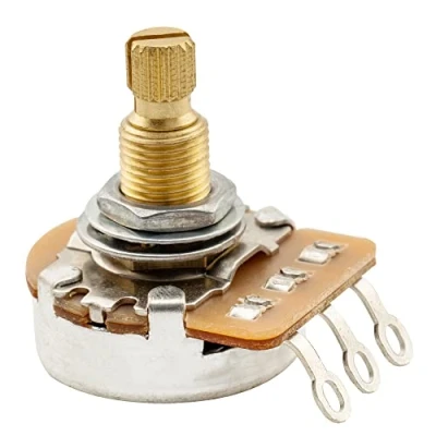 Image of Musiclily Pro HD B1M Full Brass Metric Coarse 18 Spline Split Shaft Pot Linear Taper Potentiometer for Electric Guitar Bass