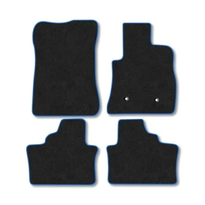 Image of Car Mats Compatible with Renault Austral (2022 ) Tailored Fit Blue Carpet Floor Set Accessory Custom 4 Pieces Anti Slip Backing &amp; Binding Trim Edge