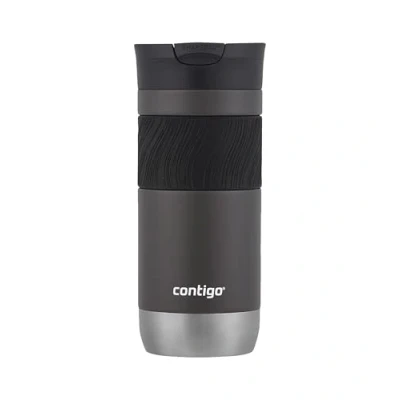 Image of Contigo Byron 2.0 thermo mug, stainless steel insulated mug with Snapseal closure, coffee to go, 100% leak proof, dishwasher safe lid, BPA free, keeps warm up 6 hours, 470 ml