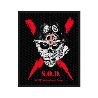 Image of S.O.D. STORMTROOPERS OF DEATH AUD SCRAWLED LIGHTNING Embroidered Patch