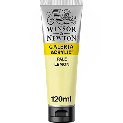 Image of Winsor &amp; Newton 120ml Galeria Acrylic Paint Pale Lemon