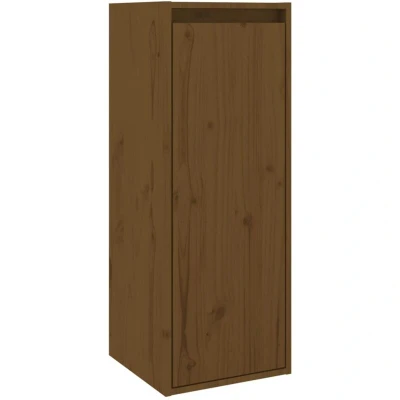 Image of vidaXL Wall Cabinet Honey Brown 30x30x80 cm Solid Wood Pine