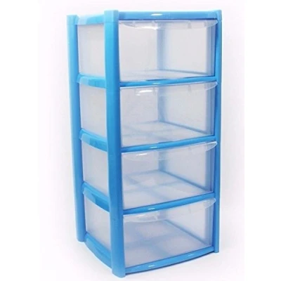 Image of Plastic Storage Drawers Large 4 (Blue)