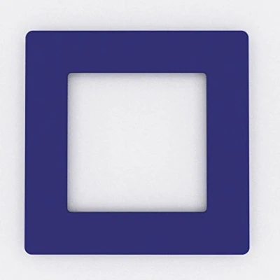 Image of Focus Plastics SINGLE LIGHT SWITCH SOCKET COLOURED ACRYLIC SURROUND FINGER PLATE HUGE COLOUR CHOICE (Dark Blue)