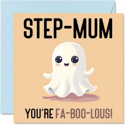Image of Birthday Cards for Step Mum Fa Boo Lous Funny Happy Card from Son Daughter, Mothers Day Mother, 145mm x Joke Greeting Women Her