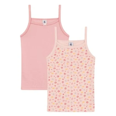 Image of Petit Bateau Girl&#039;s A0a4k Suspenders Shirts, Variant 1, 8 Years (Pack of 2)