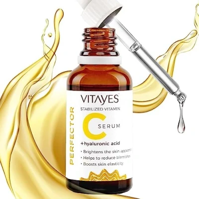 Image of Vitayes Stabilized Perfector Vitamin C Serum for Face 30ml Anti Dark Spots &amp; Brightening Lightweight and Non Greasy Ageing Wrinkle Suitable Dull, Tired all Skin Type