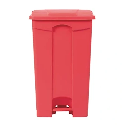 Image of Jantex Kitchen Pedal Lid Bin Red 87ltr Waste Polypropylene Catering Equipment