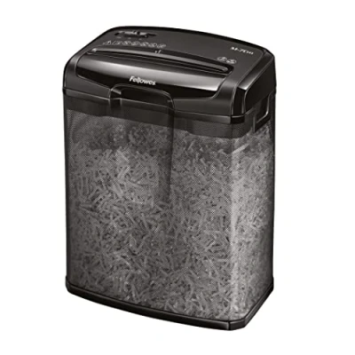 Image of Fellowes Powershred M 7CM Personal 7 Sheet Cross Cut Paper Shredder for Home Use, Black