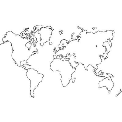 Image of World Map Temporary Tattoo Large Size Pack Of 4