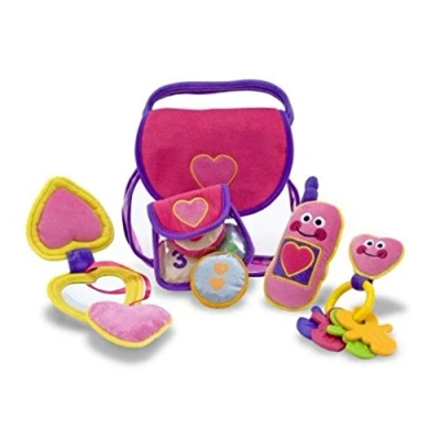 Image of Melissa &amp; Doug Pretty Purse Fill and Spill Soft Play Set Toddler Toy