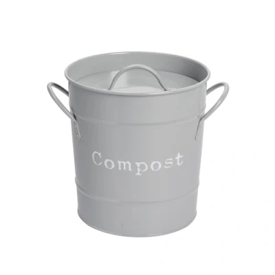Image of Grey Vintage Compost Bin By Harbour Housewares