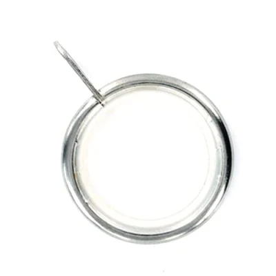 Image of Merriway BH05506 (24 Pcs) Silent Running Curtain Drapery Pole Rod Ring Fixed Eye Nickel Inner Dimension 23mm Pack of 24 Pieces