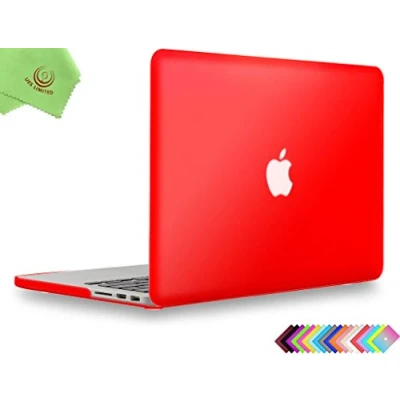 Image of UESWILL Smooth Matte Hard Case Compatible with MacBook Pro (Retina, 13 inch, Early 2015/2014/2013/Late 2012), Model A1502/A1425,No USB C, No CD ROM, Red