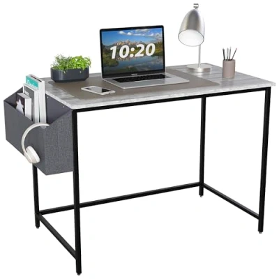 Image of Vida Designs Brooklyn 120 cm Large Computer Desk With Storage Home Office Writing Modern Industrial Style PC Table (Grey)