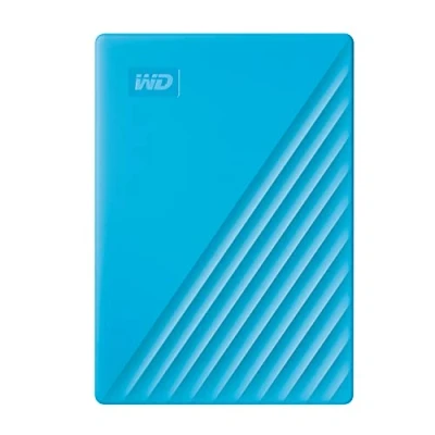 Image of WD 2TB My Passport portable external storage, hard drive, USB 3.0, HDD with software for device management, backup and password protection, works PC, Xbox &amp;Playstation, Blue