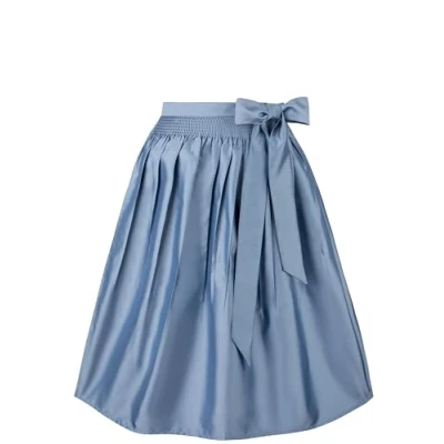 Image of Stockerpoint Women&#039;s Kristin Midi Dirndl Apron, Smoke Blue, 52 56