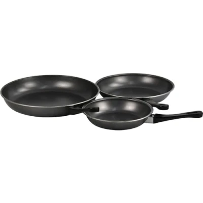 Image of Lavv Housewares 3pc Non Stick Carbon Steel Frying Pan Set 20 26 30cm
