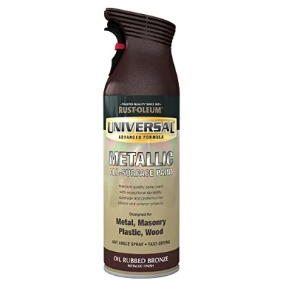 Image of Rust Oleum 400ml Universal Metallic Spray Paint Oil Rubbed Bronze
