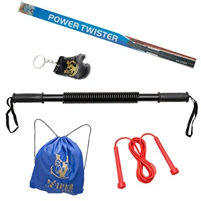 Image of 60 Kg Power Twister Flexible Stretch Spring Bendy Bar Arm Gym Black