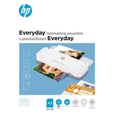 Image of HP Everyday Laminating Pouches, A3, 80 Micron, Pack of 25