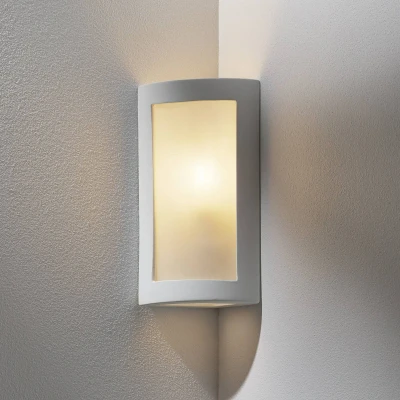 Image of Casablanca Lifestyle Ceramics Plaster Wall Light White, 1x E27