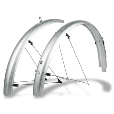 Image of SKS Germany Unisex Adult Basic Mudguard Set, Silver, 69 mm