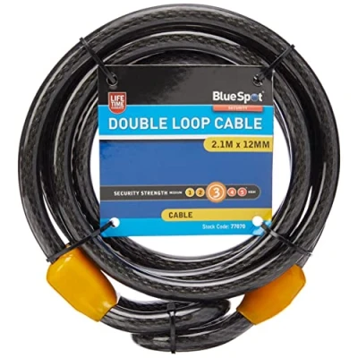 Image of Fort Knox 77070 1m x 12mm Double Loop Cable, Black