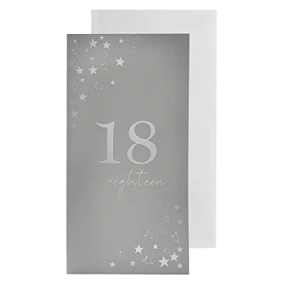 Image of Silver Birthday Money Wallet and Envelope 18th