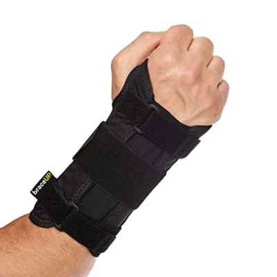 Image of BraceUP Wrist Support Brace with Metal Hand Splint for Carpal Tunnel Support, Left or Right and Tendonitis Arthritis Pain Relief Men Women (S/M, Hand)
