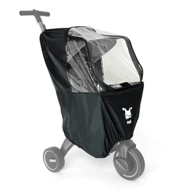 Image of Doona Liki Trike Rain Cover weather shield with zipped window opening for easy access and ventilation holes safety Keep your child dry whatever the