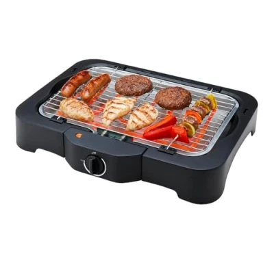 Image of Quest 35899 Electric BBQ Grill/Indoor Grill with Minimal Smoke/Adjustable Thermostat Control/Cool Touch Control Panel / 2300W Power