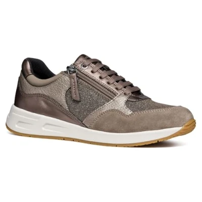 Image of Geox Women&#039;s D Bulmya B Sneaker, Taupe Dk Beige, 8 UK