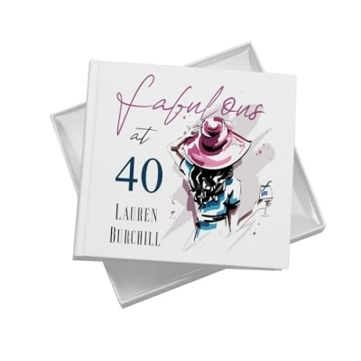 Image of ukgiftstoreonline Personalised Fabulous at Any Age Birthday Photo Album Gift 18th, 21st, 30th, 40th, 50th, 60th
