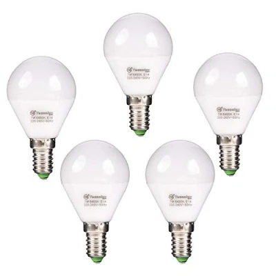 Image of ESRERICA G45 7W E14 LED Light Bulb White 6400K 560 Lumens Pack of 5
