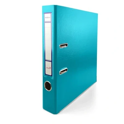 Image of Netuno 1x Folder Lever Arch Turquoise 2 Ring Binder Ekobox Organiser 5 cm 1,97 inch A4 Narrow Cardboard for Office Shelf Folders Desk