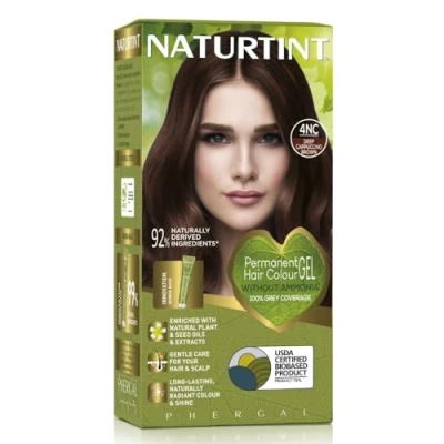 Image of Naturtint Permanent Hair Colour, 4NC Deep Cappuccino Brown, Plant Enriched, Ammonia Free, Long Lasting Grey Coverage and Radiant Nourishment Protection