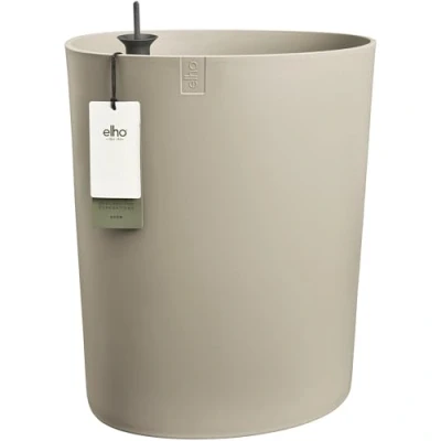 Image of elho Eden Aquacare High 40 Plant Pot for Indoor &amp; Outdoor 100% Recycled Plastic Ø 39.0 x H 50.1 cm Grey/Soft Taupe