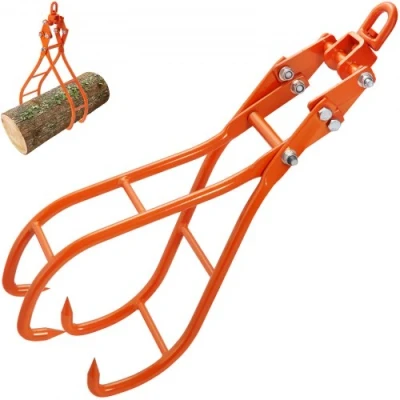Image of VEVOR Timber Claw Hook, 36 inch 4 Log Grapple for Logging Tongs, Swivel Steel Lifting Eagle Claws Design with 3307 lbs/1500 kg Loading Capacity Tractors, ATVs, Trucks, Forklifts