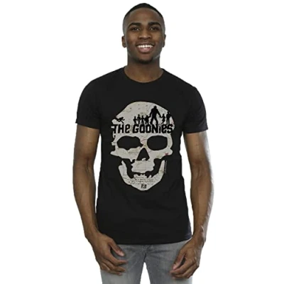 Image of Absolute Cult The Goonies Men&#039;s Map Skull T Shirt Black Large