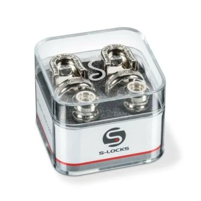 Image of Schaller S Locks Guitar Strap and Buttons (Pair) Nickel