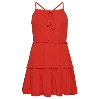 Image of Superdry Women&#039;s Vintage Broderie CAMI Dress Casual, Americana Red, M