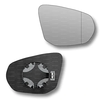 Image of Less4spares Replacement Wing Mirror Glass Right Compatible with Audi Q3 2018 2022 CLIP ON Driver Off side Heated Blind Spot