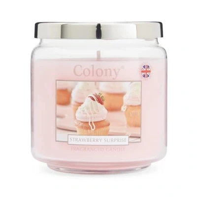 Image of Colony Strawberry Surprise Medium Candle, 75hrs, Pink