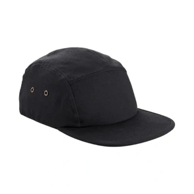 Image of COOZO Mens Canvas 5 Panel Cap Black One Size