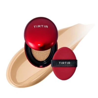 Image of [*Mini Size*] TIRTIR Mask Fit Red Cushion Foundation Japan&#039;s No.1 Choice for Glass skin, Long Lasting, Lightweight, Buildable Coverage, Semi Matte (27N Camel, 4.5g (Pack of 1))
