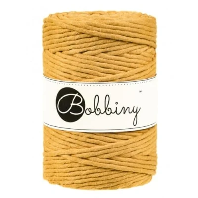 Image of Bobbiny XXL 5mm Single Ply Macrame Cord (Mustard) 100m