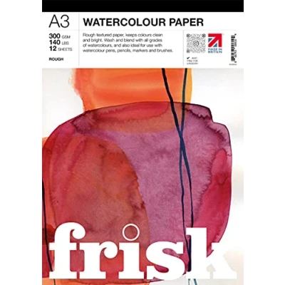 Image of Frisk A3 Watercolour Paper Pad, White