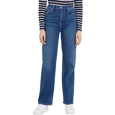 Image of Tommy Hilfiger Women&#039;s Jeans Relaxed Straight Stretch, Blue (Jane), 33W / 32L